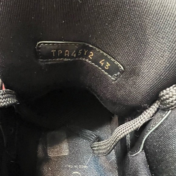 Valentino Black and Red High-Top Sneakers - Picture 3 of 9